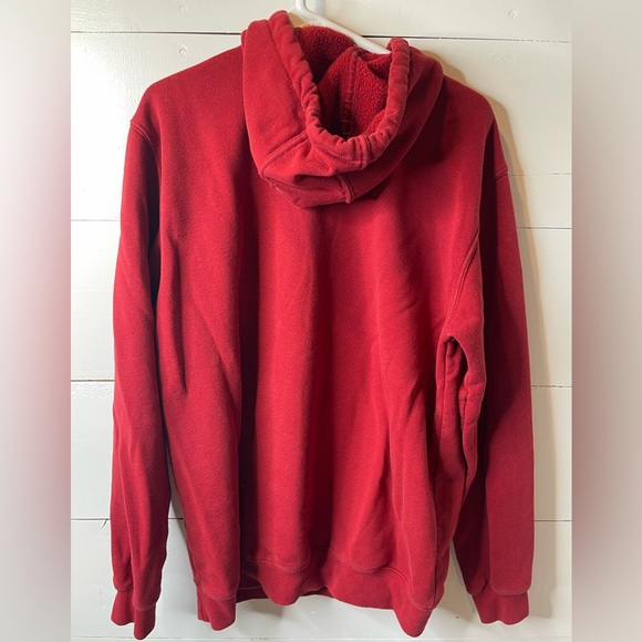 Mens Red Carhartt Hoodie with Logo Medium - Picture 2 of 5
